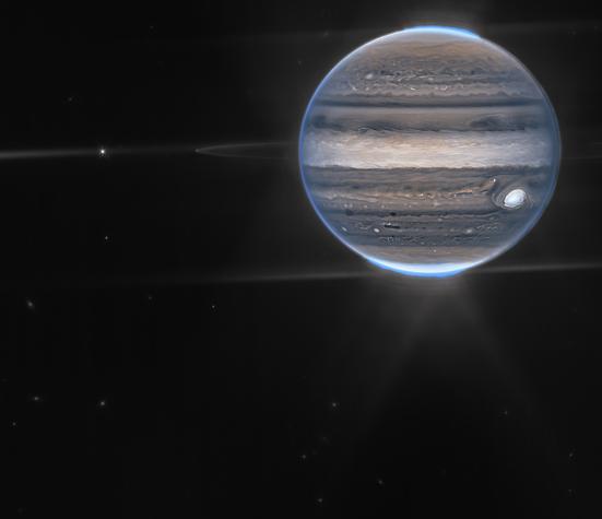 Júpiter con auroras: Las impresionantes imágenes que capturó el telescopio James Webb