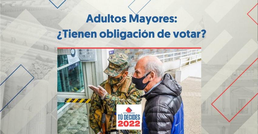 Plebiscito obligatorio: ¿Están eximidos de votar los adultos mayores?