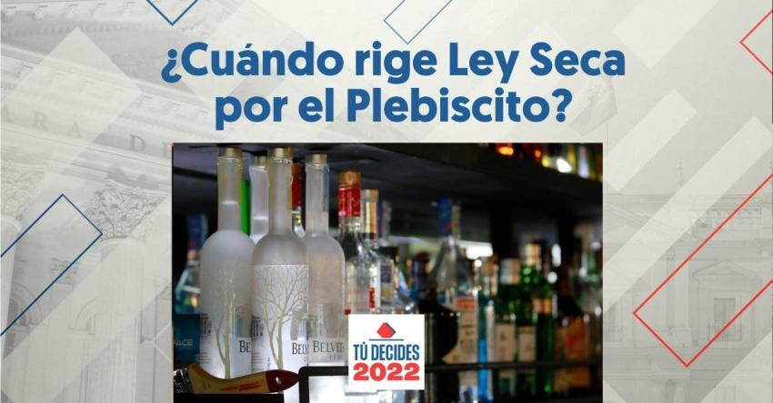 ¿Cuándo empieza y hasta cuándo dura la ley seca por el plebiscito?