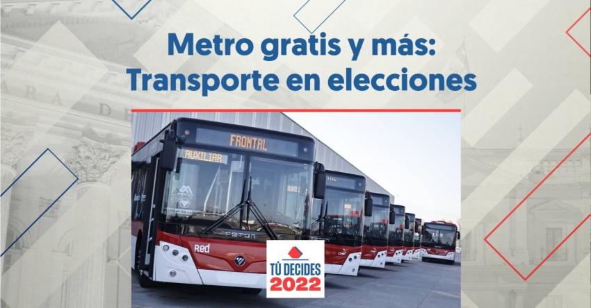 Transporte en elecciones: Cómo funcionará el Metro y el resto de las opciones de traslado