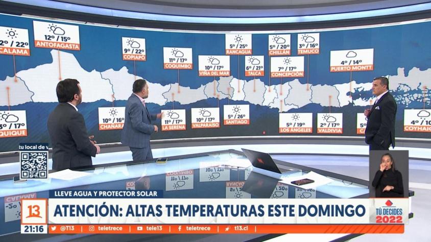 [VIDEO] Plebiscito 2022: Se esperan altas temperaturas para este domingo