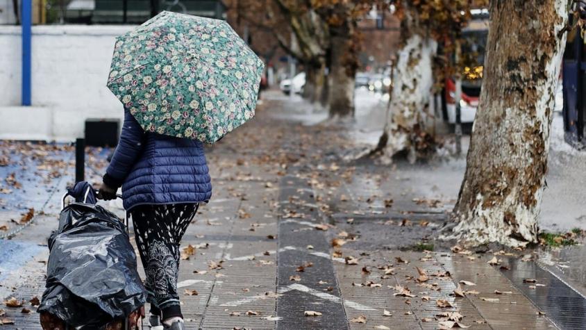 Sistema frontal: Pronostican lluvias para esta semana en la Región Metropolitana