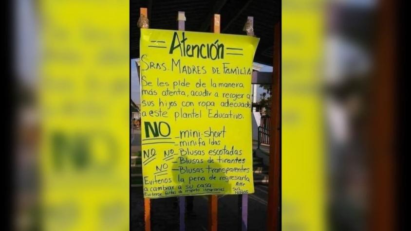 Escuela pidió a madres recoger a hijos con ropa adecuada