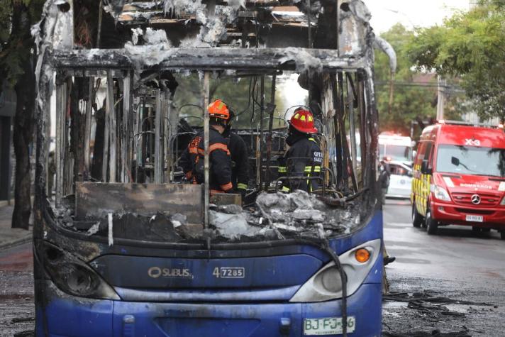 48 buses del transporte público han sido quemados en lo que va del año: un 50% más que todo el 2021