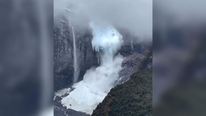 [VIDEO] Revelan impresionante desprendimiento de glaciar en Parque Nacional Queulat