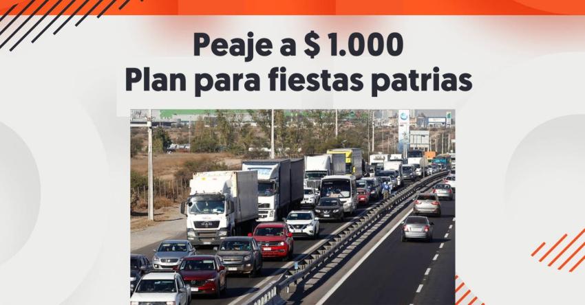 Peaje a mil pesos y vías 3x1: El Plan de Contingencia para salir de Santiago en Fiestas Patrias