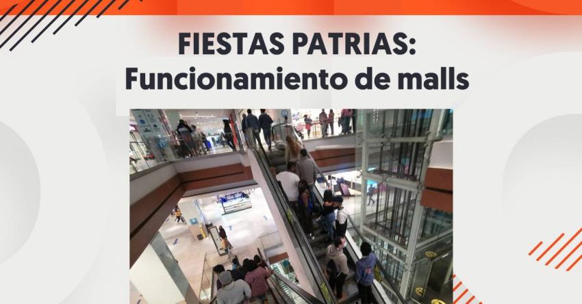 ¿Qué horario tendrán los malls para Fiestas Patrias?