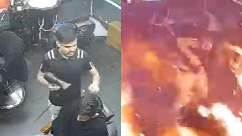Terrible accidente: Peluquero enciende secador de pelo y le lanza fuego a su cliente