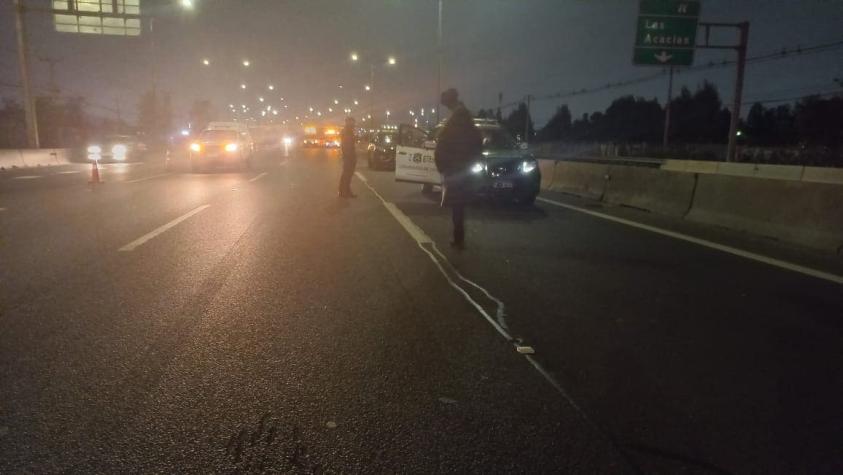 Caminaba por la vía: Hombre muere tras ser atropellado en la Ruta 5 Sur