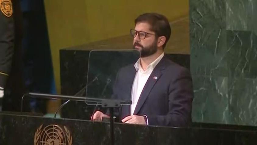 [VIDEO] Presidente Boric aborda triunfo del Rechazo en su discurso ante la ONU