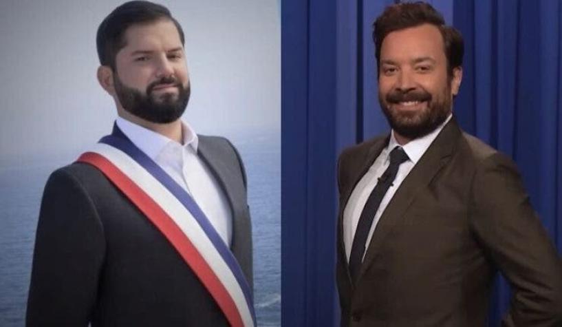 Jimmy Fallon bromea con fotografía de Boric: “Parece el Presidente de un crucero”