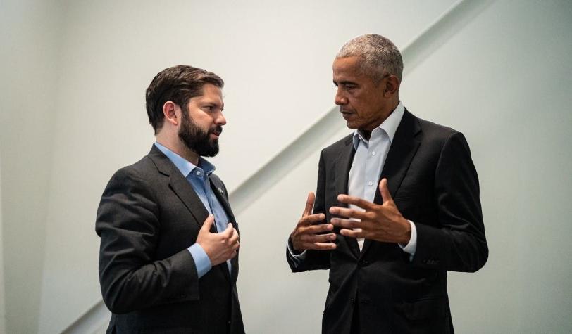 Presidente Boric valora encuentro con Obama: “Compartimos importancia de fortalecer la democracia"