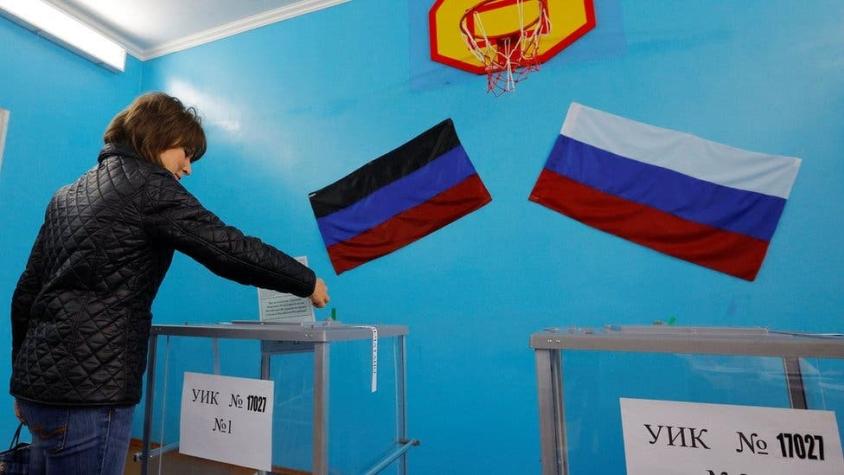 Autoridades prorrusas celebran la "victoria" en los polémicos referendos de anexión