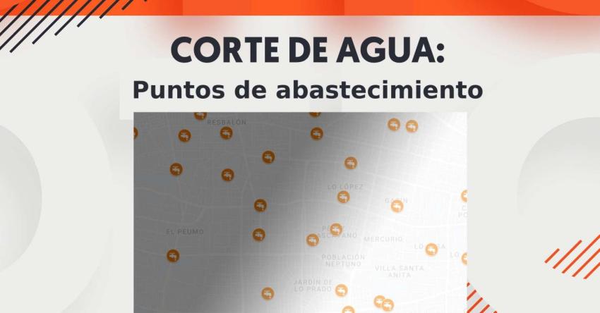 Corte masivo de agua en Santiago: Revisa el mapa con los puntos de abastecimiento