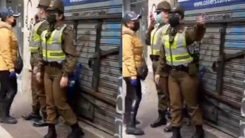 [VIDEO] "No pagan ni una ..." : Carabinera se enfrenta a ambulantes y se hace viral