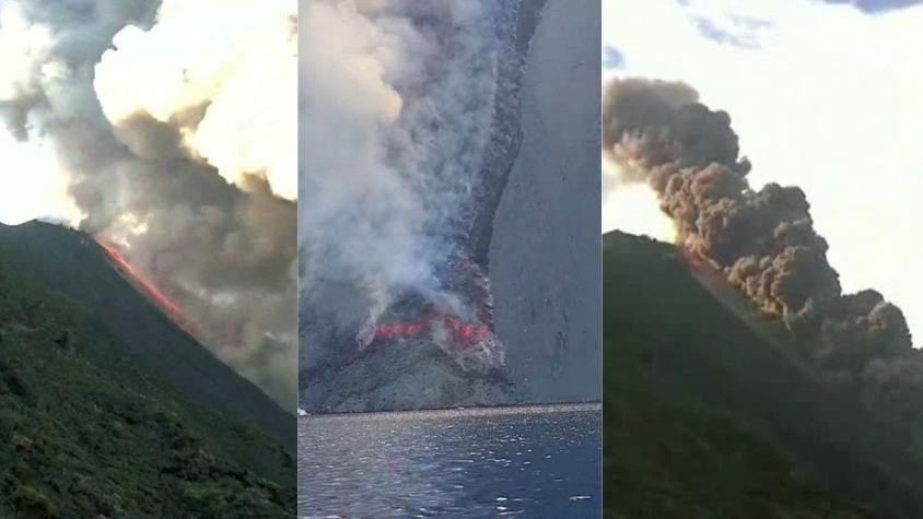 La impresionantes imágenes de erupción de volcán en Italia: Provocó hasta un temblor