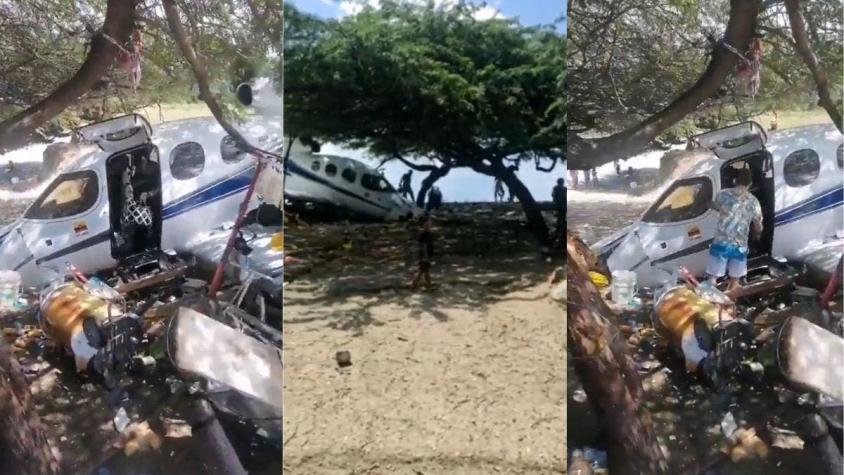 Colombia: Avioneta se sale de pista y mata a niño de 2 años que estaba en una playa con su familia