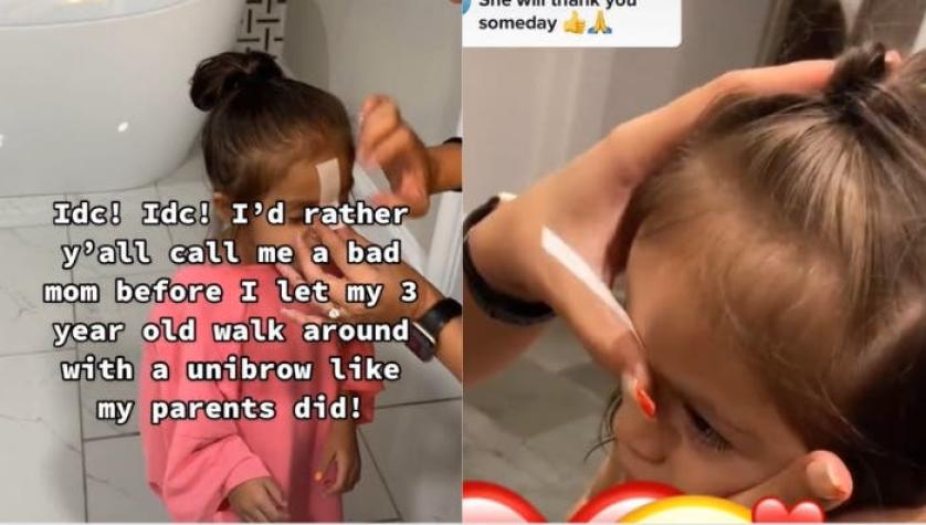 [VIDEO] Madre es foco de críticas tras subir video depilando a su hija de 3 años en TikTok