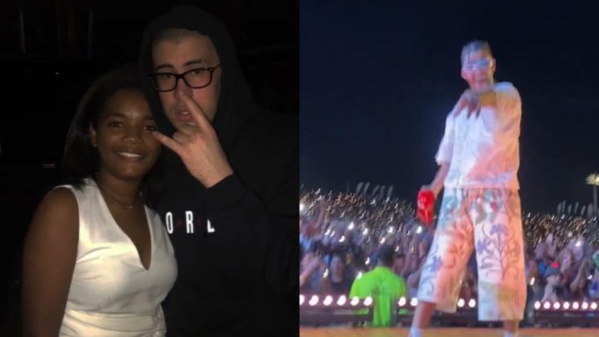 El emotivo gesto que tuvo Bad Bunny con una fan que le mostró una foto que se sacaron ambos en 2018