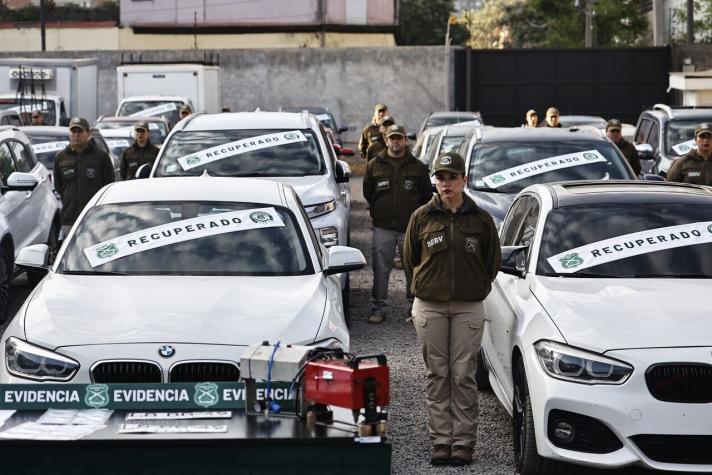 Carabineros recuperó más de 100 autos robados: Líder era estudiante de postgrado