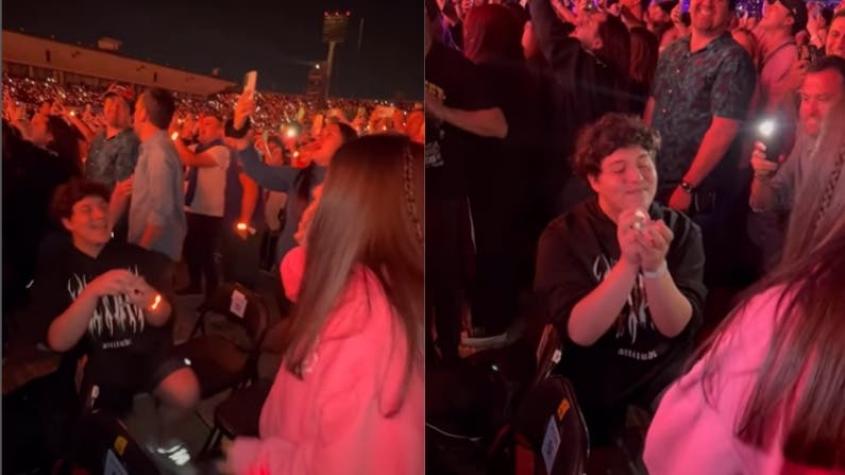 [VIDEO] Tiktoker pide matrimonio a su pareja durante el concierto de Bad Bunny y se hace viral