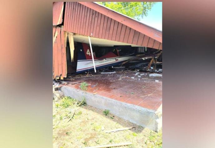 Avioneta de la FACH impacta un colegio en Chillán