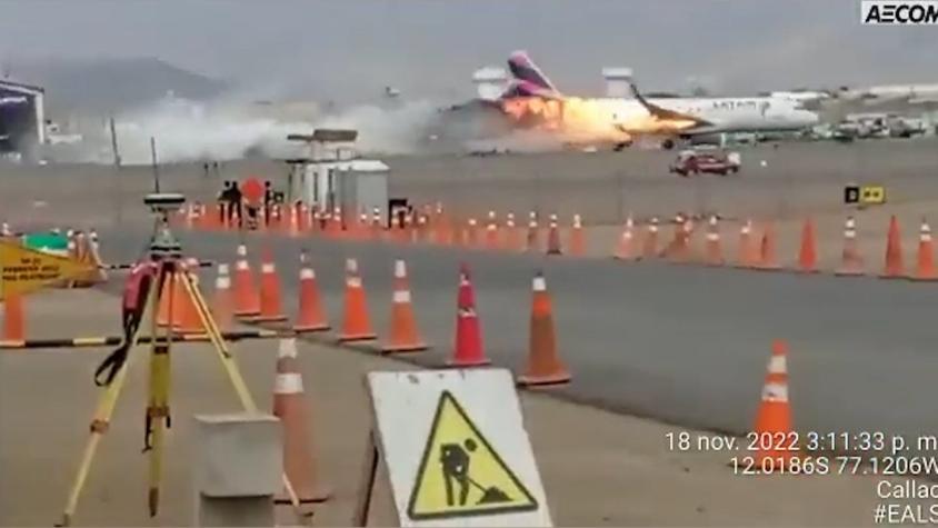 VIDEOS | Los impactantes registros del accidente del avión de Latam en aeropuerto de Perú