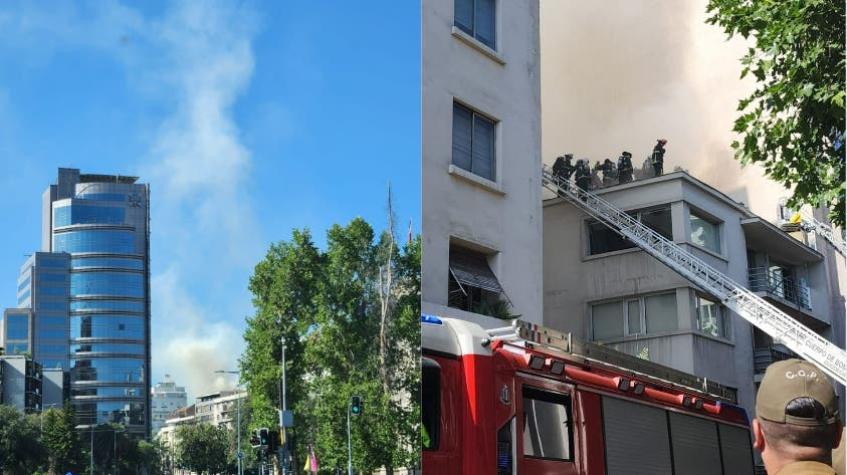 Incendio en edificio residencial de Santiago Centro deja una persona fallecida