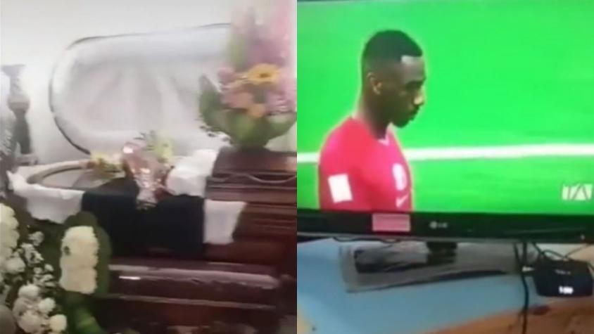 [VIDEO] Familia ve partido del Mundial en pleno funeral: “En el entretiempo lo lloramos”