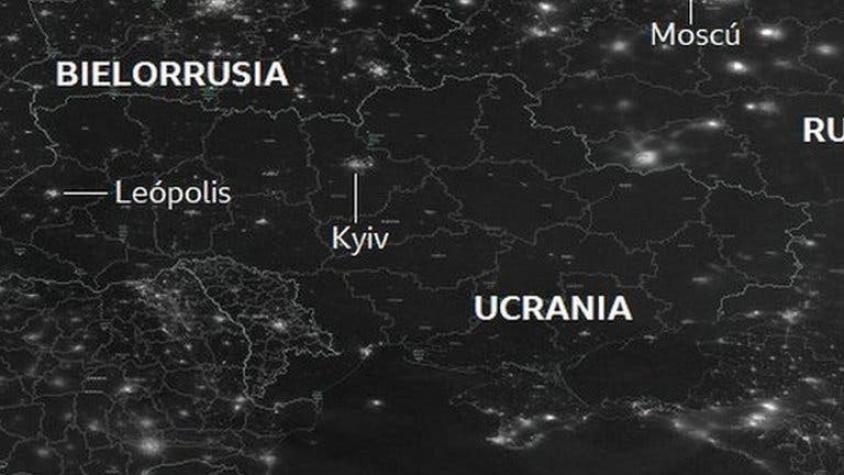 La impactante imagen satelital que muestra la dimensión de los apagones en Ucrania