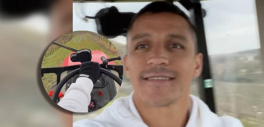 Alexis Sánchez se sube a un tractor y muestra su fabulosa viña en Italia