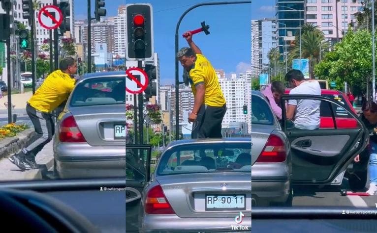 Extranjeros captan pelea entre automovilistas en Viña del Mar: video es viral en popular web de EEUU