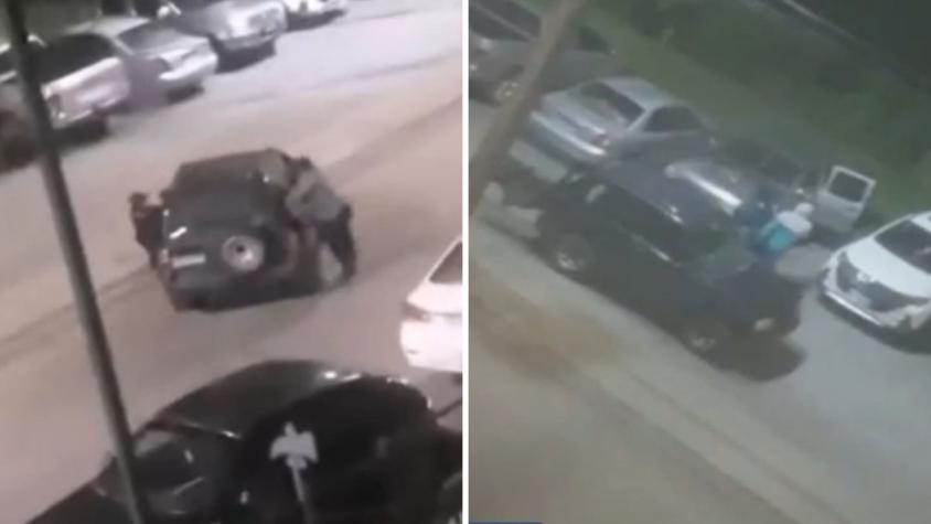 [VIDEO] Adulto mayor grave tras frustrar robo de camioneta: fue arrastrado y azotado contra un poste