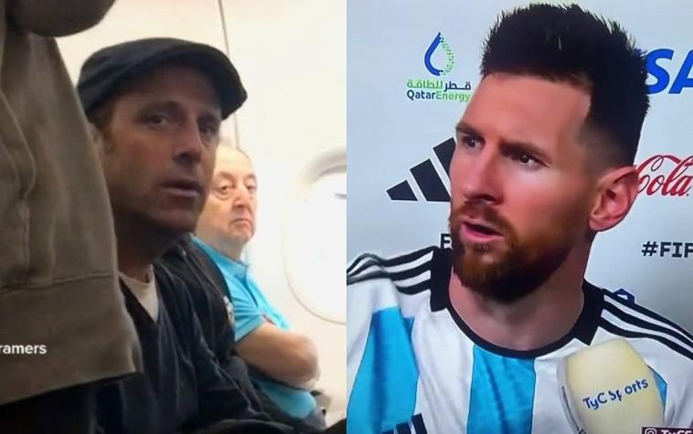 "¿Qué mirá, bobo?": Stefan Kramer mostró su talento imitando al Messi arriba de un avión