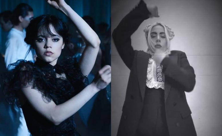 Lady Gaga recrea los pasos del popular baile de "Merlina" en la serie de Netflix