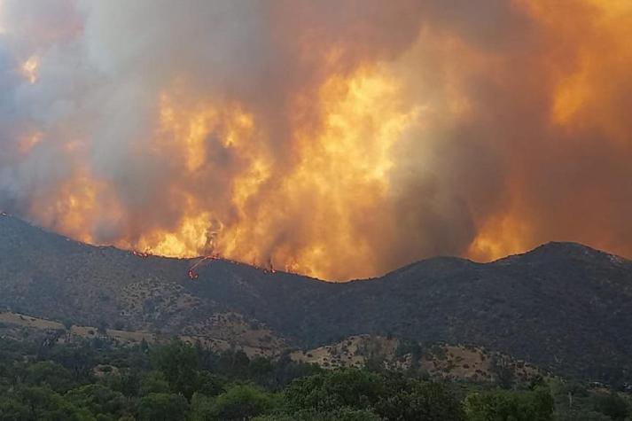 Onemi declara Alerta Amarilla para Tiltil por incendio forestal: Ha consumido 100 hectáreas