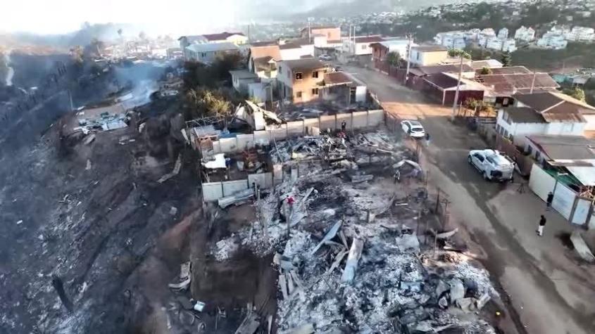 [VIDEO] El desolador amanecer en Viña del Mar tras el violento incendio