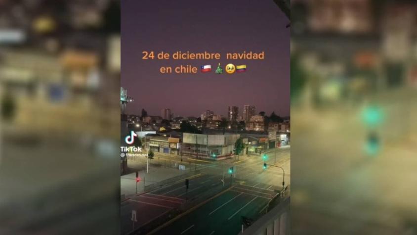 "Da susto": Ciudadano colombiano se quejó por la silenciosa celebración de Navidad en Chile