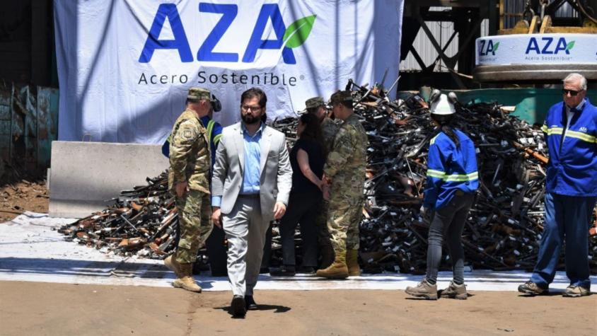Funden 18 mil armas decomisadas y entregadas voluntariamente para elaborar acero verde Funden 18 mil armas decomisadas y entregadas voluntariamente para elaborar acero verde
