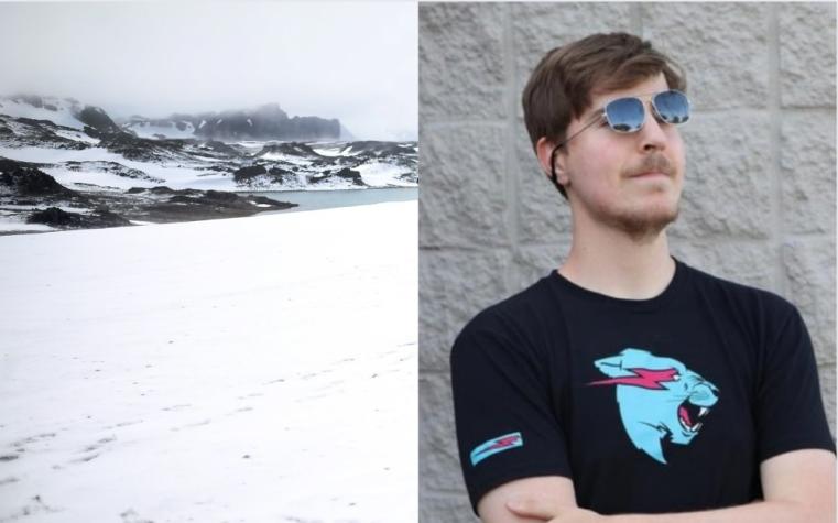 El famoso youtuber Mr Beast pasó 50 horas en la Antártica