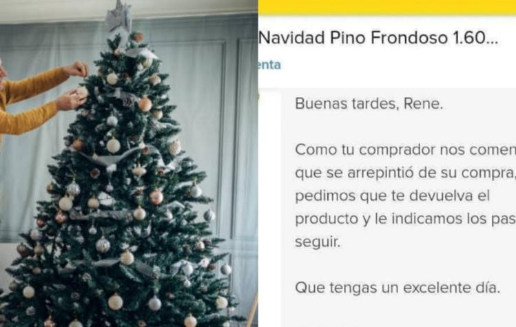 Hombre se hace viral tras comprar árbol de Navidad en internet y querer devolverlo ahora en enero
