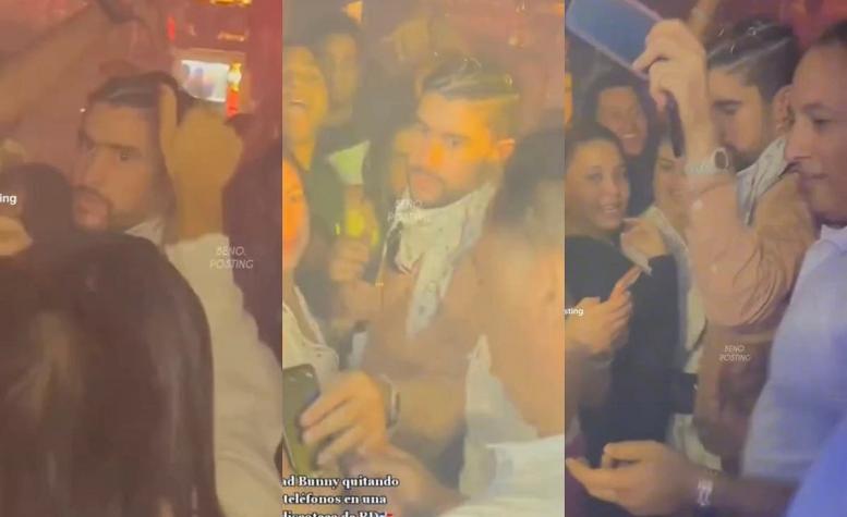 ¿Lo hizo otra vez? Nuevo video muestra a Bad Bunny rompiendo celular a otro fan en una discotheque