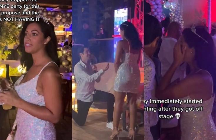 Hombre propuso matrimonio en una fiesta de Año Nuevo: la respuesta de su novia fue así de humillante