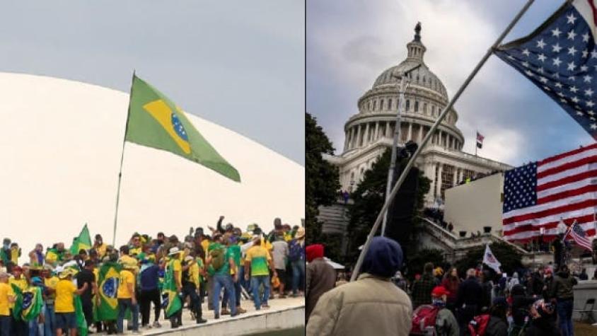 3 similitudes y 3 diferencias entre lo sucedido en Brasilia y el asalto al Capitolio en Washington
