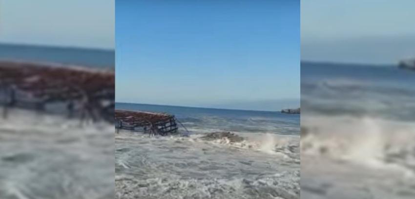 Colapsa muelle salitrero de Taltal tras fuertes marejadas