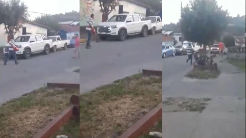 [VIDEO] Hombre amenaza con motosierra a conductor en Panguipulli tras accidente vehicular