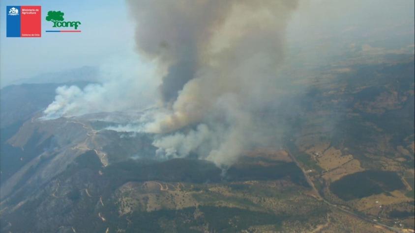 Piden evacuar sector de Llancahua en San Javier por incendio forestal