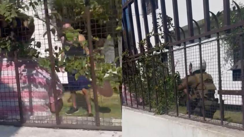 Hombre amenazó con "cortarle la cabeza" a su mamá con una pala en Ñuñoa: Carabineros logró detenerlo
