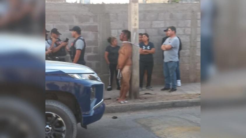 Detención ciudadana en Alto Hospicio dejó a presunto ladrón desnudo en la calle