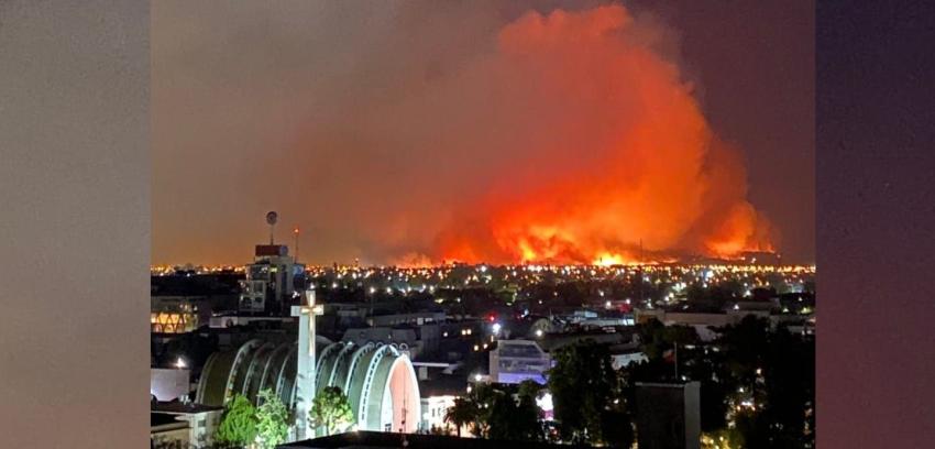 Alerta Roja: Evacúan sector de Chillán por incendio forestal fuera de control